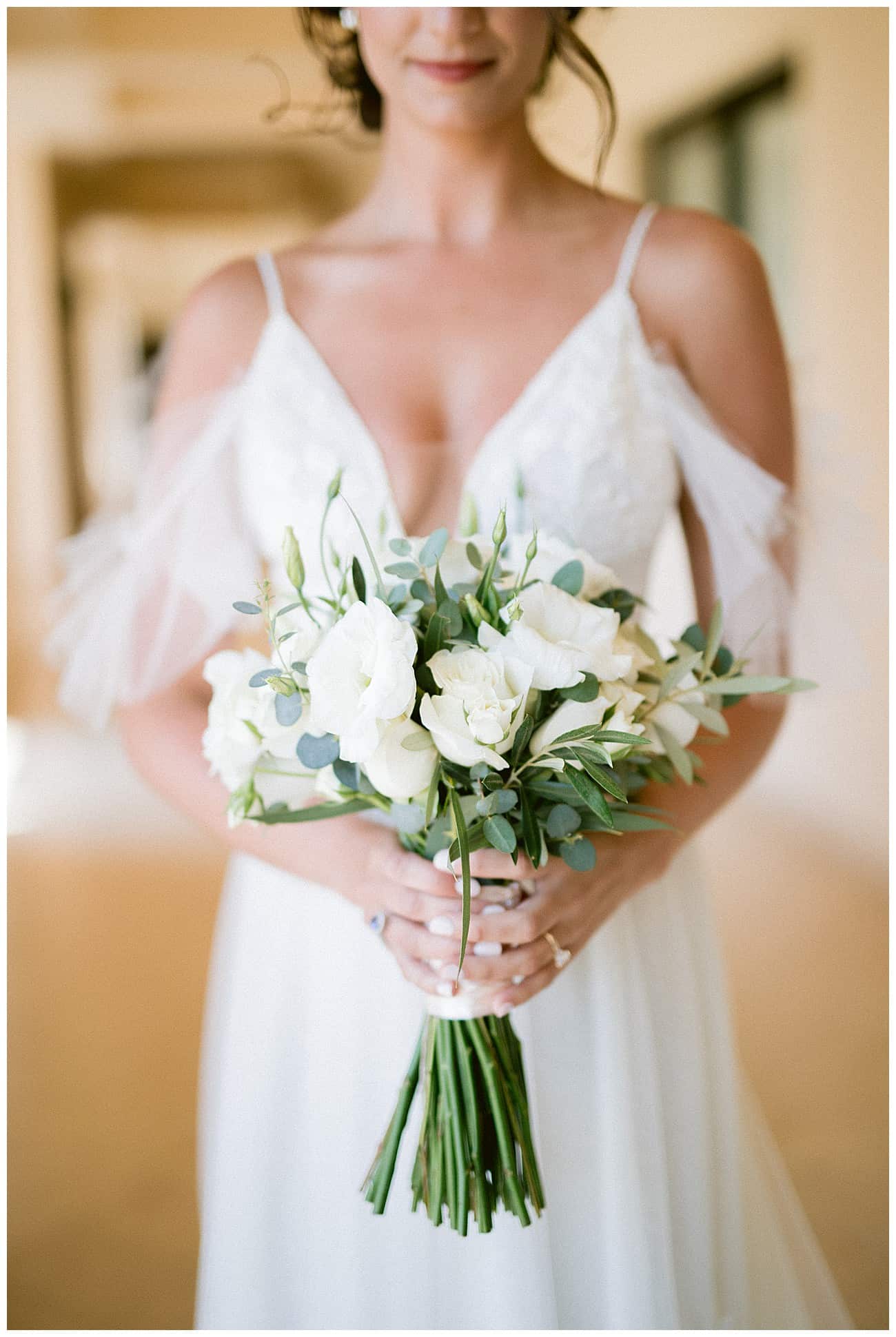 bride with bouquet